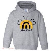 Bee Kind Rainbow Honey Bumble Bee Kindness Toddler Hoodie thumb 0