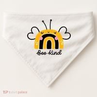 Bee Kind Rainbow Honey Bumble Bee Kindness USA-Made Doggie Bandana thumb 0
