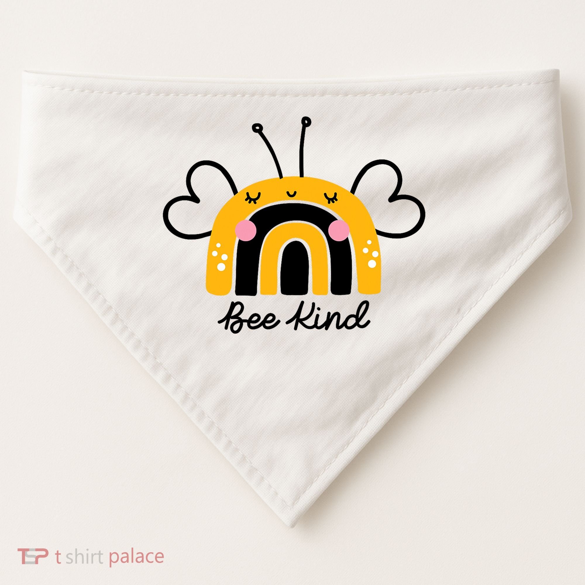 Bee Kind Rainbow Honey Bumble Bee Kindness USA-Made Doggie Bandana