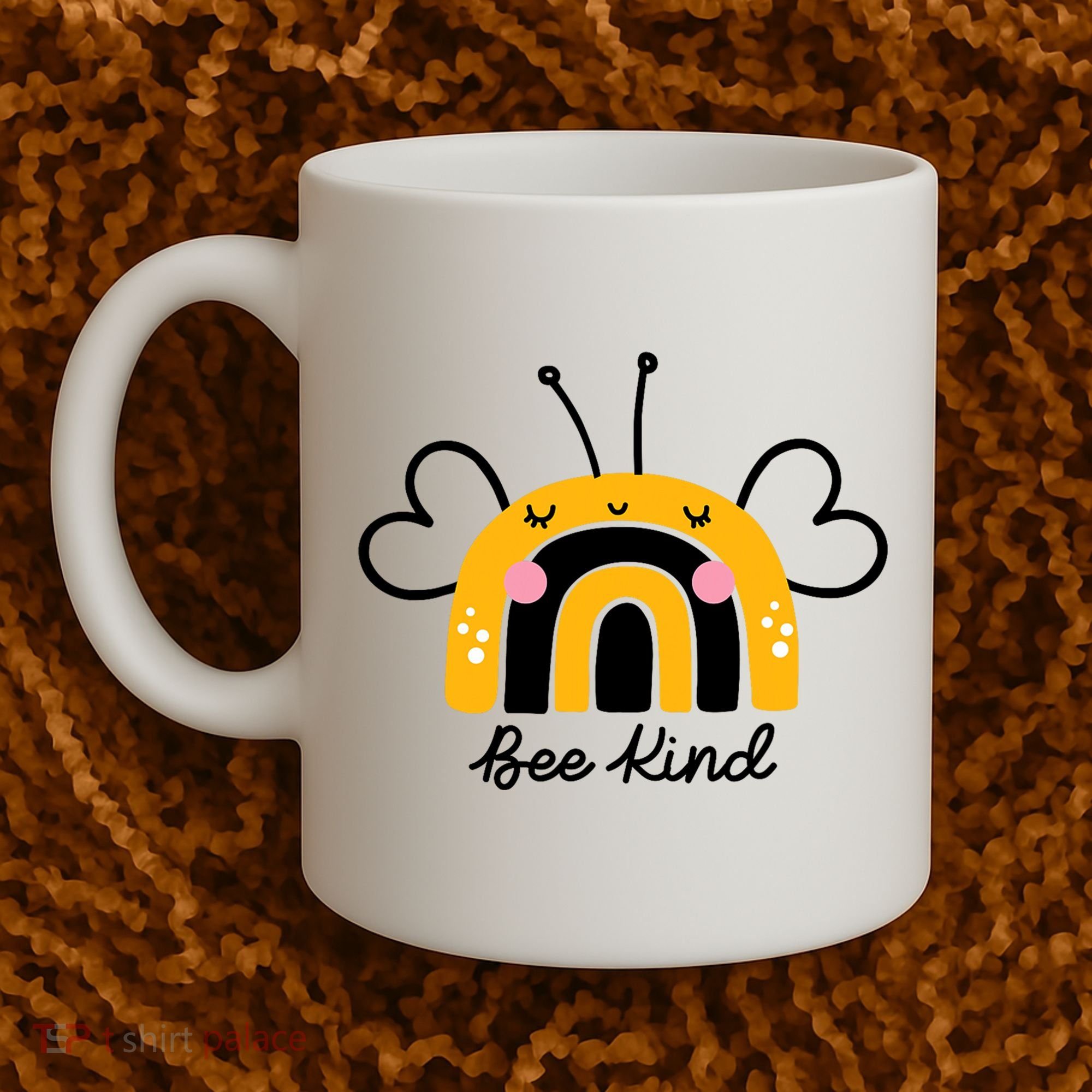 Bee Kind Rainbow Honey Bumble Bee Kindness Coffee Mug