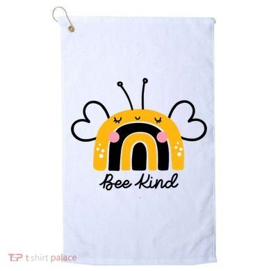 Bee Kind Rainbow Honey Bumble Bee Kindness Golf Towel