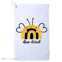 Bee Kind Rainbow Honey Bumble Bee Kindness Golf Towel thumb 0