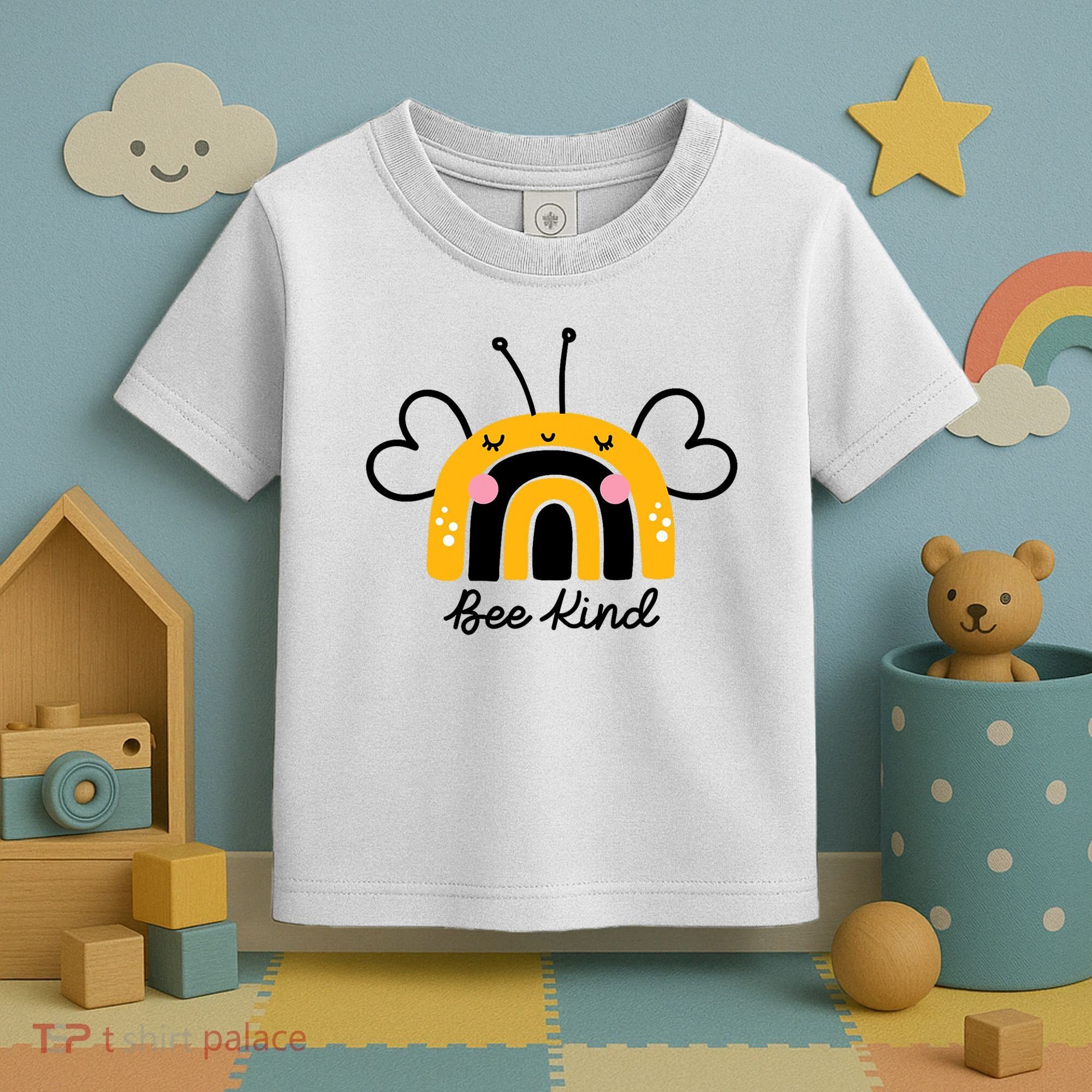 Bee Kind Rainbow Honey Bumble Bee Kindness Toddler T-Shirt