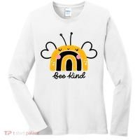 Bee Kind Rainbow Honey Bumble Bee Kindness Women's Long Sleeve Shirt thumb 0