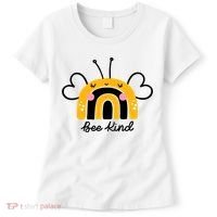 Bee Kind Rainbow Honey Bumble Bee Kindness Women's T-Shirt thumb 0