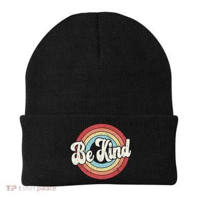 Be Kind Retro Vintage Distressed Motivation Inspiration Meaningful Gift Beanie