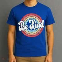 Be Kind Retro Vintage Distressed Motivation Inspiration Meaningful Gift T-Shirt thumb 3