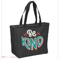 Be Kind Retro Kindness Quote Tote Bag thumb 2