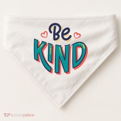 Be Kind Retro Kindness Quote USA-Made Doggie Bandana