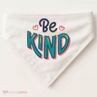 Be Kind Retro Kindness Quote USA-Made Doggie Bandana thumb 0