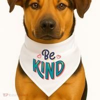 Be Kind Retro Kindness Quote USA-Made Doggie Bandana thumb 1