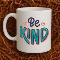 Be Kind Retro Kindness Quote Coffee Mug thumb 2
