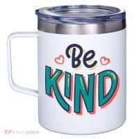 Be Kind Retro Kindness Quote 12oz Stainless Steel Coffee Mug thumb 2