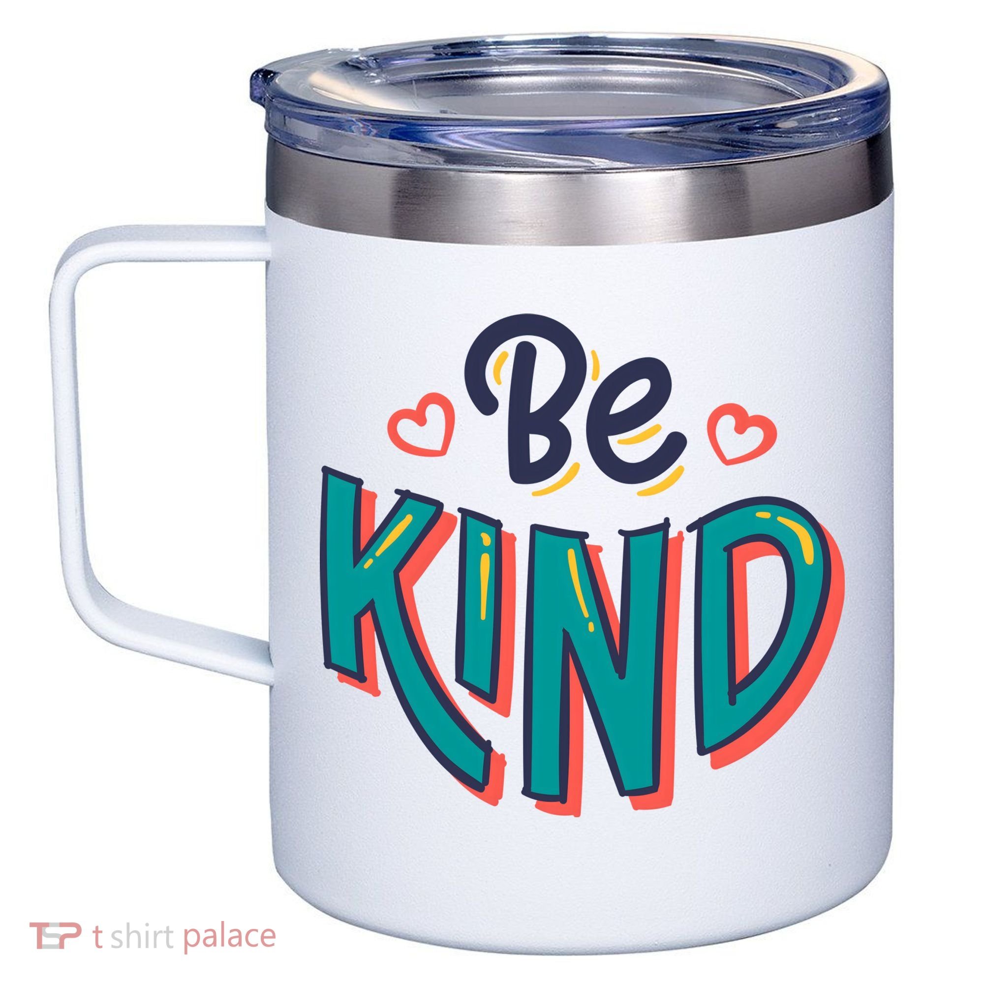 Be Kind Retro Kindness Quote 12oz Stainless Steel Coffee Mug