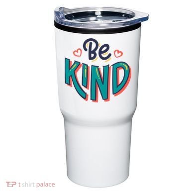Be Kind Retro Kindness Quote Tumbler