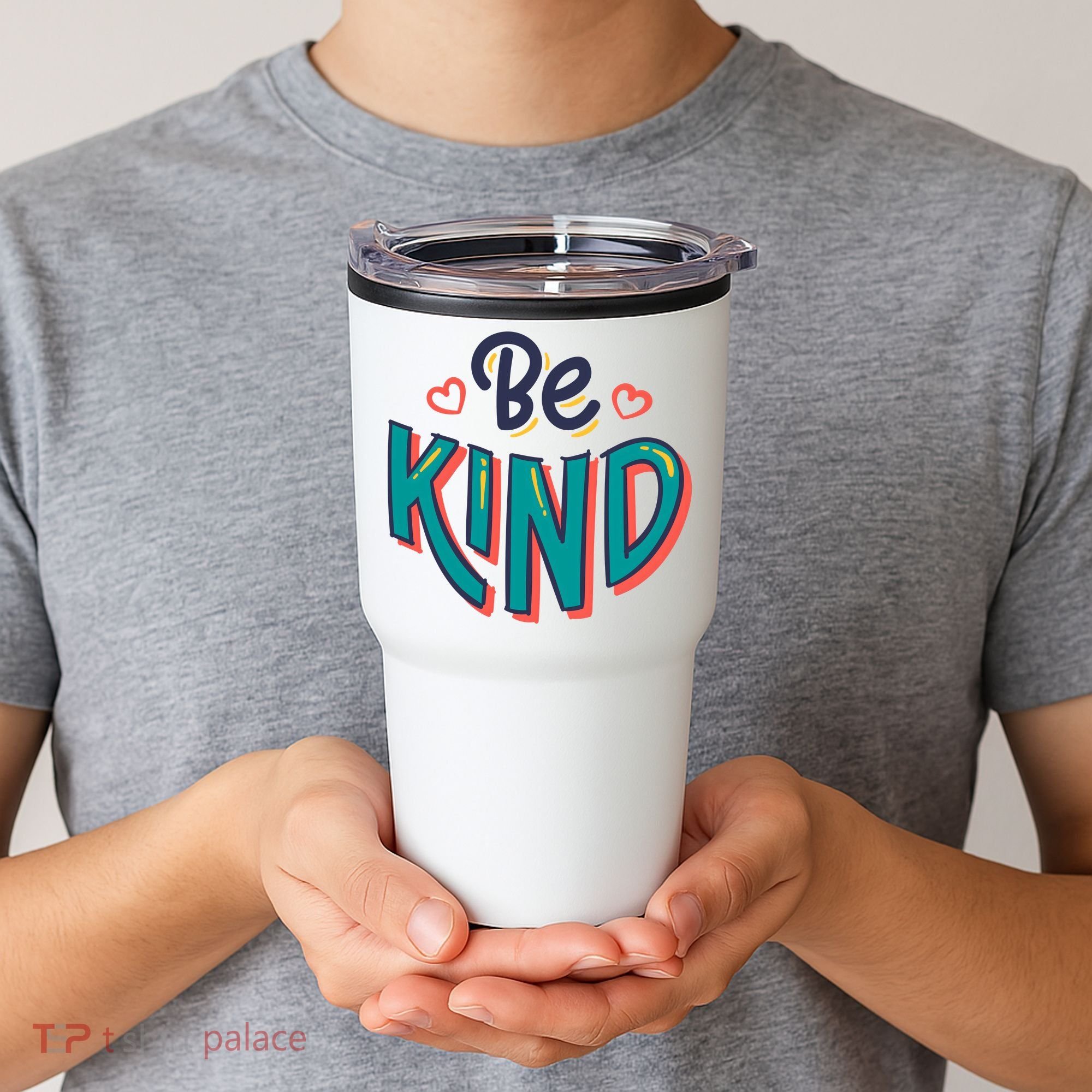 Be Kind Retro Kindness Quote Tumbler
