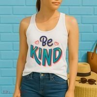 Be Kind Retro Kindness Quote Women's Tank Top thumb 2