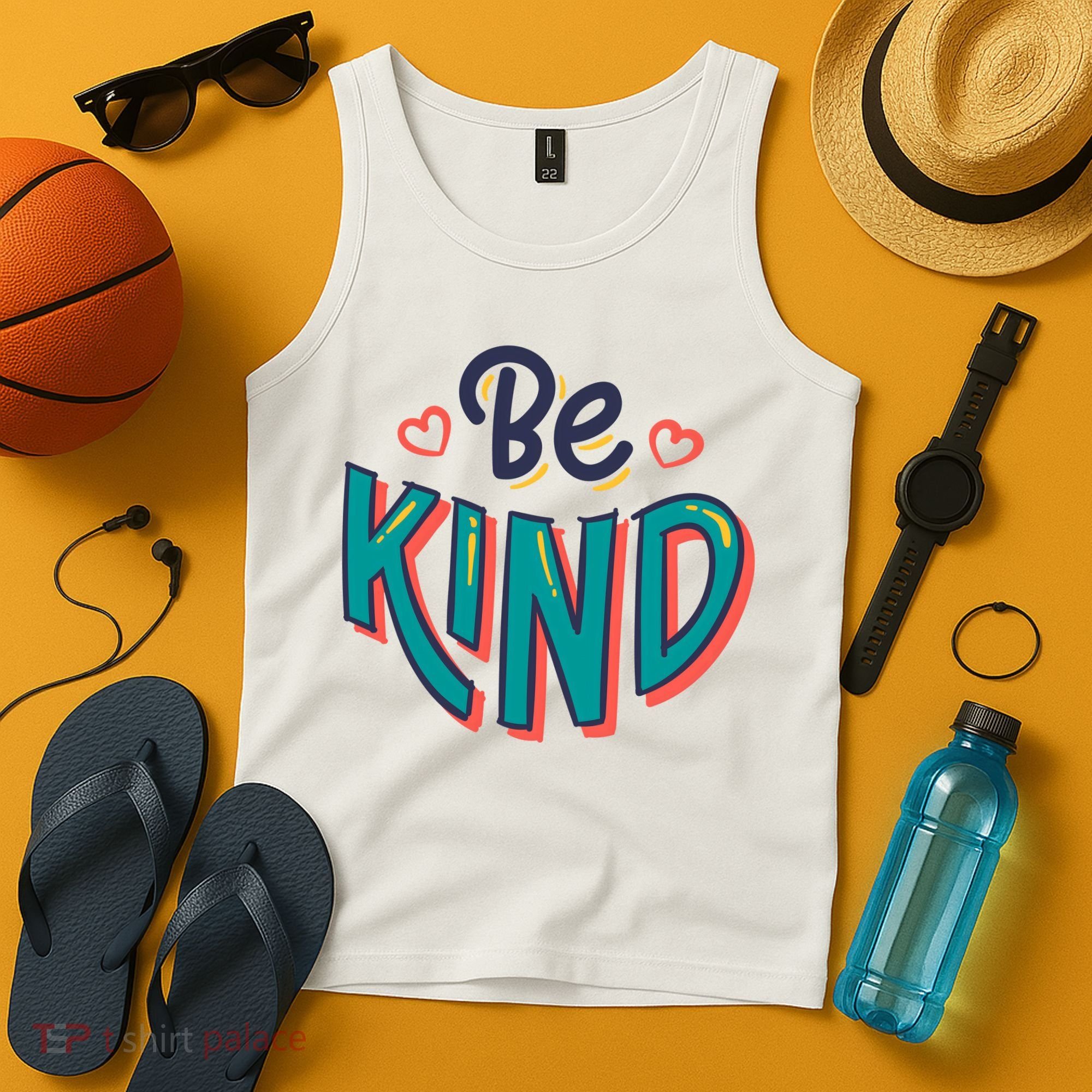 Be Kind Retro Kindness Quote Tank Top