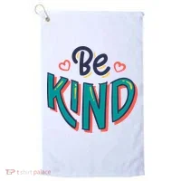 Be Kind Retro Kindness Quote Golf Towel thumb 0