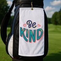 Be Kind Retro Kindness Quote Golf Towel thumb 2