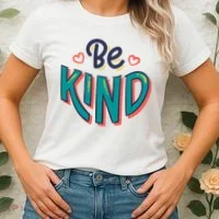 Be Kind Retro Kindness Quote Women's T-Shirt thumb 2