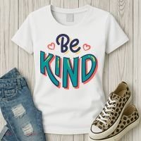 Be Kind Retro Kindness Quote Women's T-Shirt thumb 3