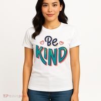 Be Kind Retro Kindness Quote Women's T-Shirt thumb 4