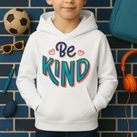 Be Kind Retro Kindness Quote Kids Hoodie thumb 2