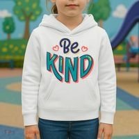 Be Kind Retro Kindness Quote Kids Hoodie thumb 3