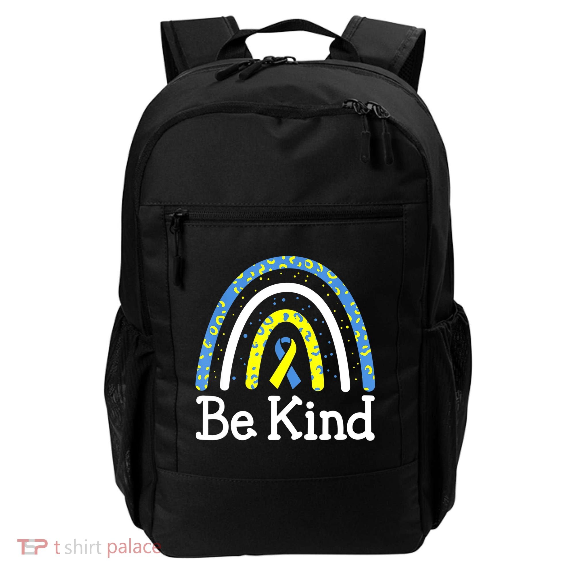 Be Kind Rainbow World Down Syndrome Awareness Day Backpack