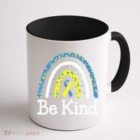 Be Kind Rainbow World Down Syndrome Awareness Day Coffee Mug thumb 1
