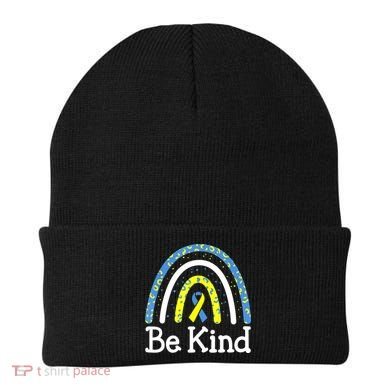 Be Kind Rainbow World Down Syndrome Awareness Day Beanie