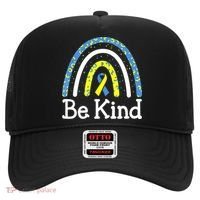 Be Kind Rainbow World Down Syndrome Awareness Day Hat thumb 0