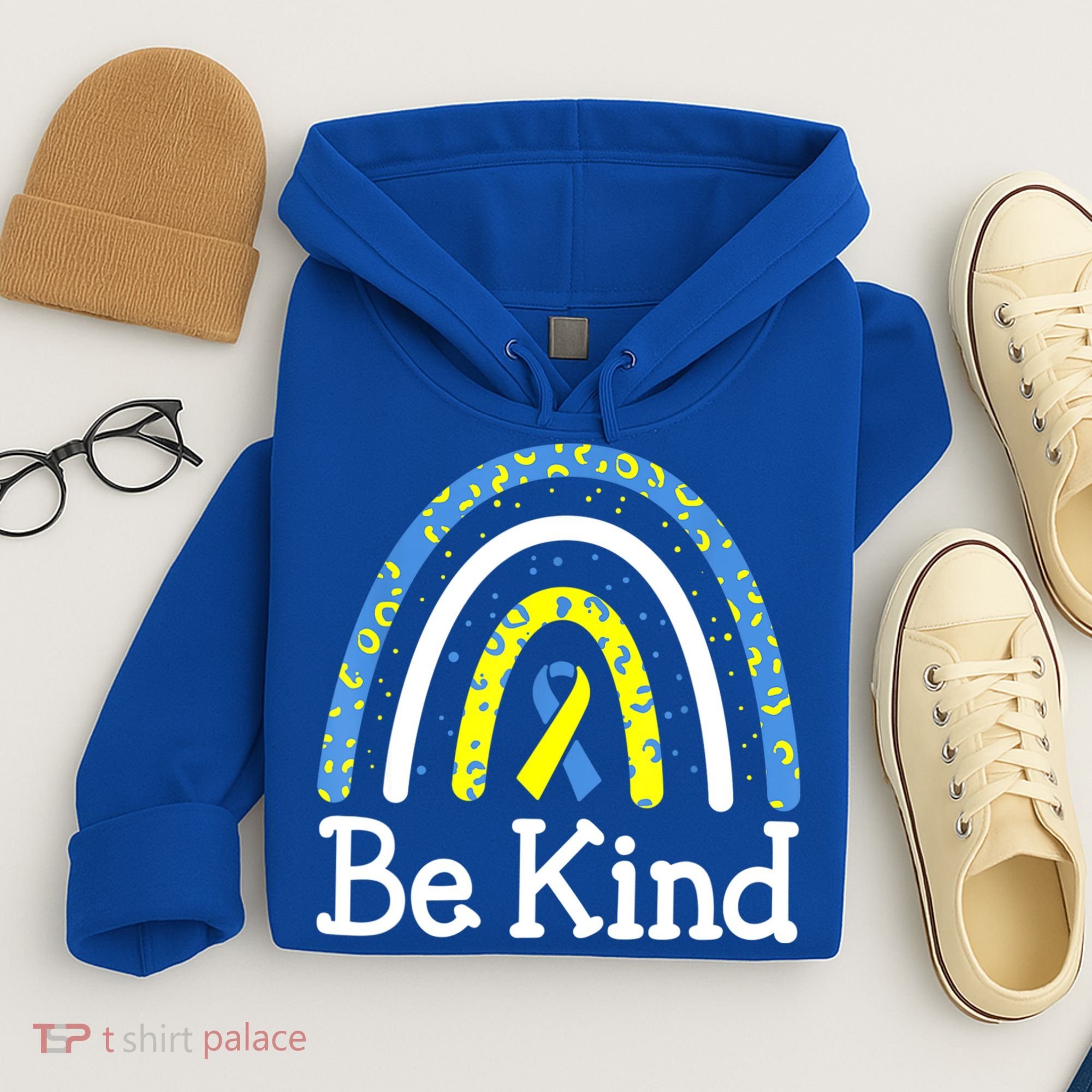 Be Kind Rainbow World Down Syndrome Awareness Day Hoodie