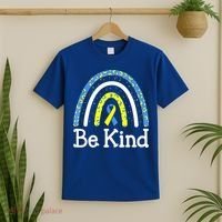 Be Kind Rainbow World Down Syndrome Awareness Day T-Shirt thumb 2