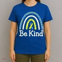 Be Kind Rainbow World Down Syndrome Awareness Day T-Shirt thumb 4