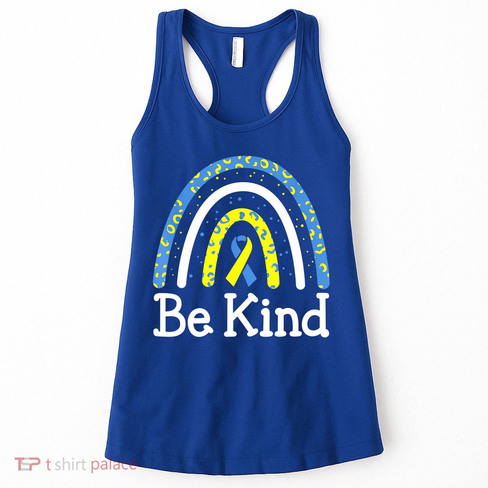 Be Kind Rainbow World Down Syndrome Awareness Day Women's Tank Top