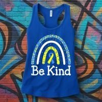 Be Kind Rainbow World Down Syndrome Awareness Day Women's Tank Top thumb 3