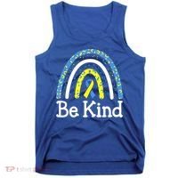 Be Kind Rainbow World Down Syndrome Awareness Day Tank Top thumb 0