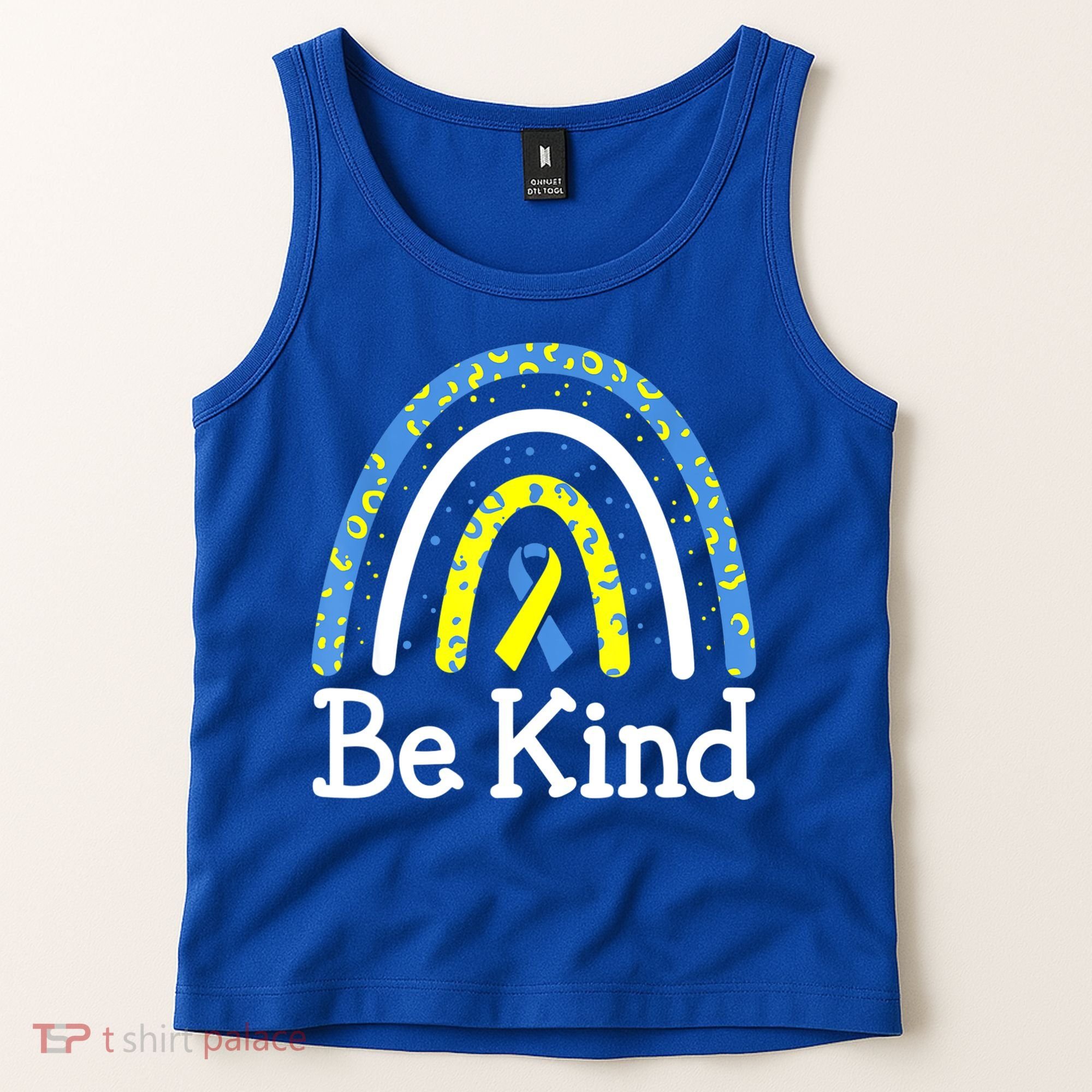 Be Kind Rainbow World Down Syndrome Awareness Day Tank Top