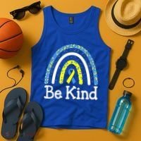 Be Kind Rainbow World Down Syndrome Awareness Day Tank Top thumb 4