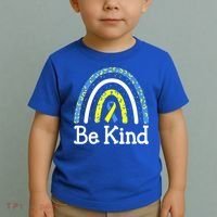 Be Kind Rainbow World Down Syndrome Awareness Day Toddler T-Shirt thumb 2