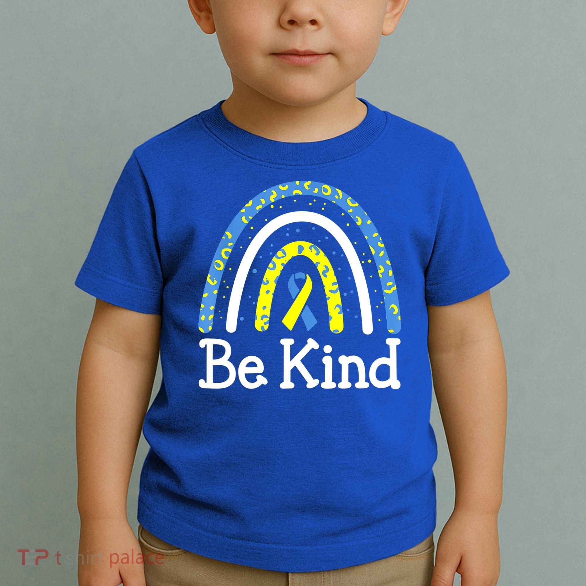 Be Kind Rainbow World Down Syndrome Awareness Day Toddler T-Shirt
