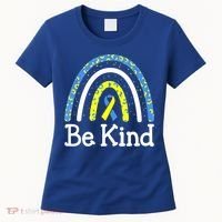 Be Kind Rainbow World Down Syndrome Awareness Day Women's T-Shirt thumb 0