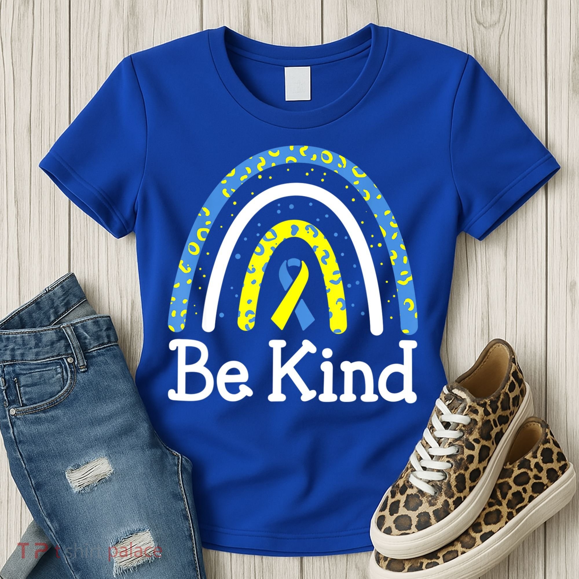 Be Kind Rainbow World Down Syndrome Awareness Day Women's T-Shirt