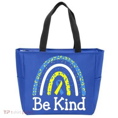 Be Kind Rainbow World Down Syndrome Awareness Day Tote Bag