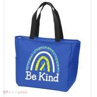 Be Kind Rainbow World Down Syndrome Awareness Day Tote Bag thumb 3