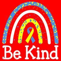 Be Kind Rainbow World Down Syndrome Awareness Day Santa Hat thumb 1