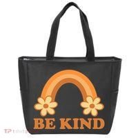 Be Kind Rainbow Retro Sunflower Tote Bag thumb 0