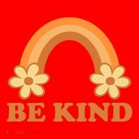 Be Kind Rainbow Retro Sunflower Santa Hat thumb 1